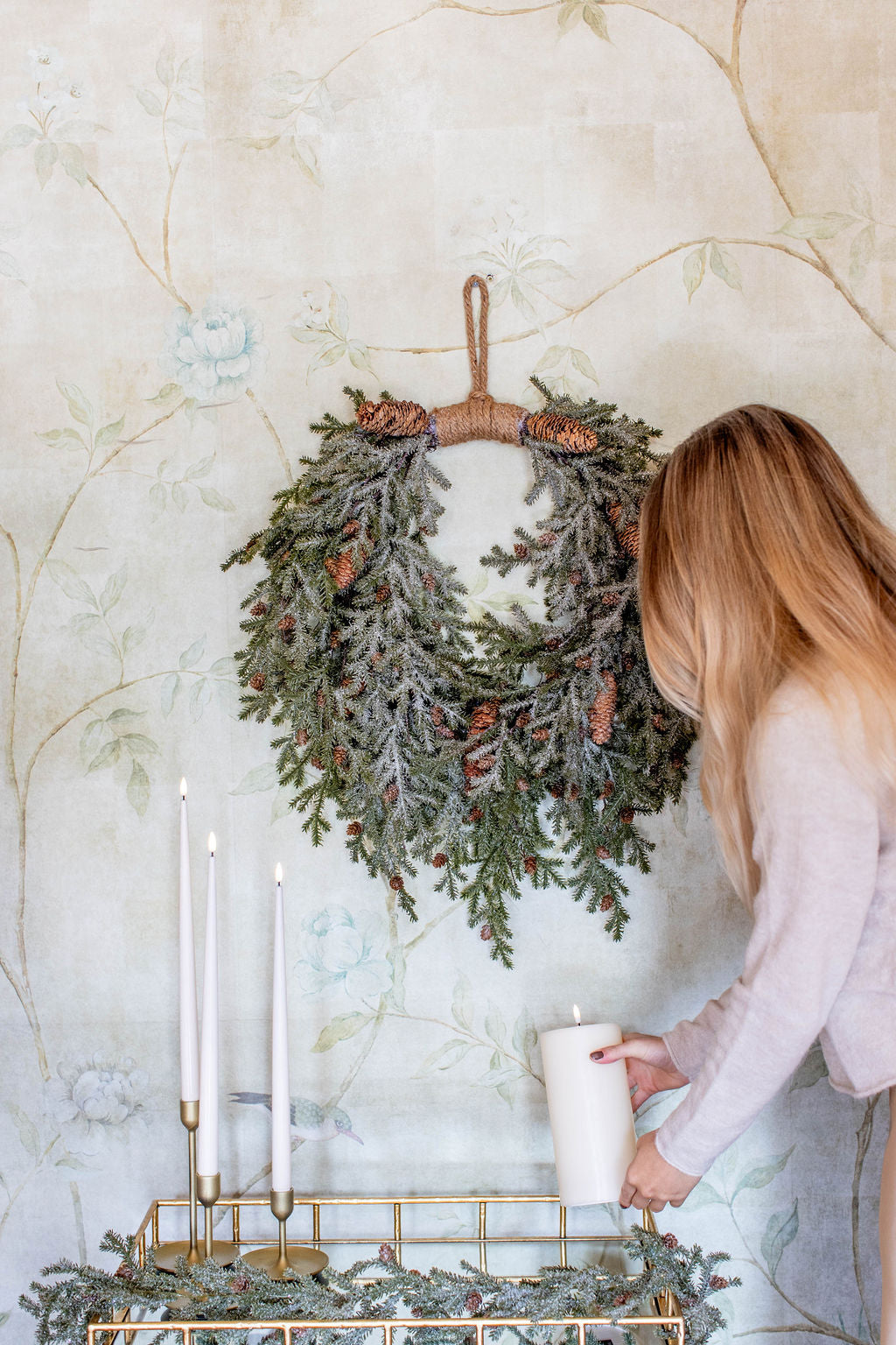 large frosted wreath