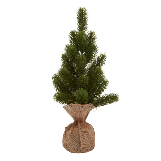 Small Fir Tree With Hessian Covered Base