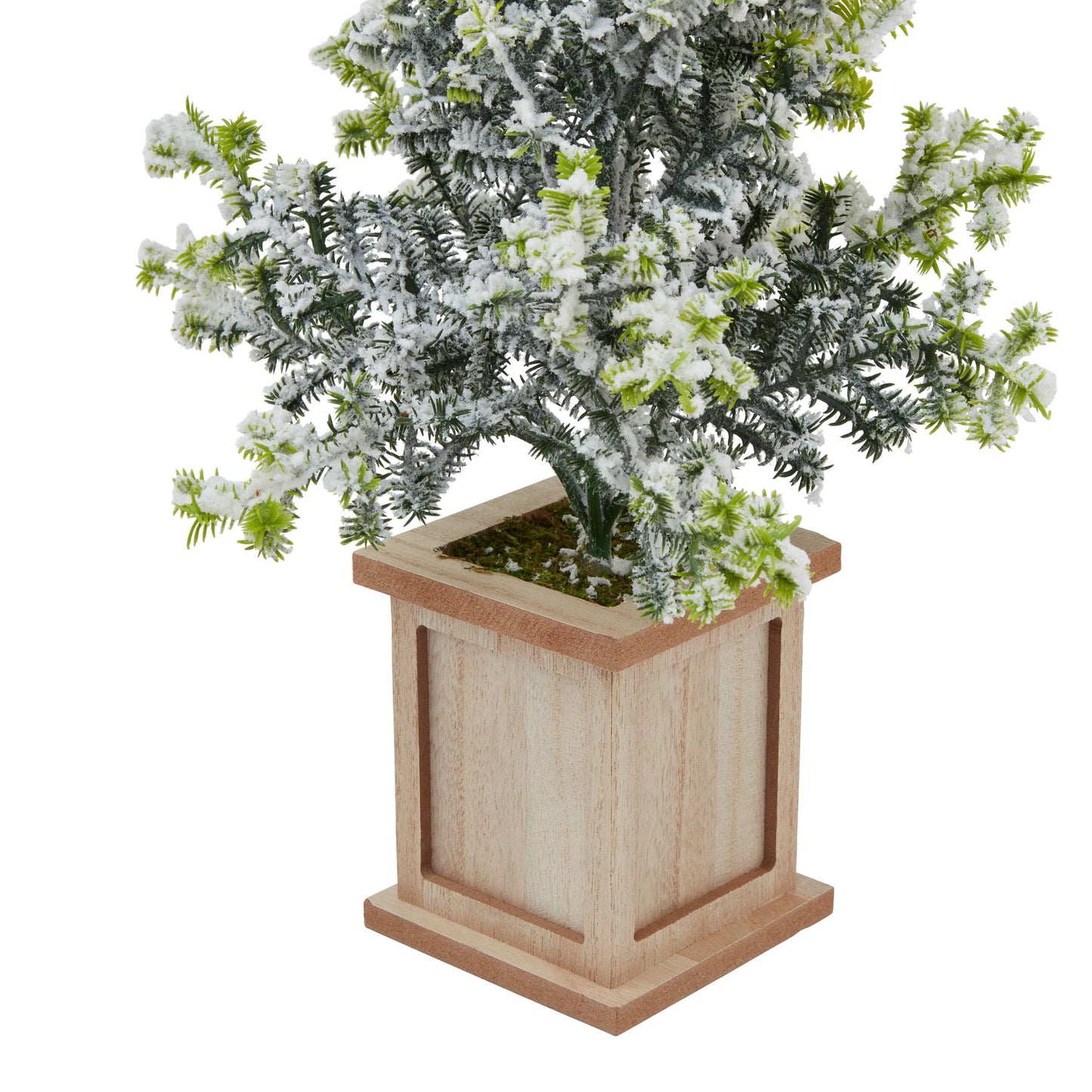 Medium Frosted Faux Fir Tree In Box Base