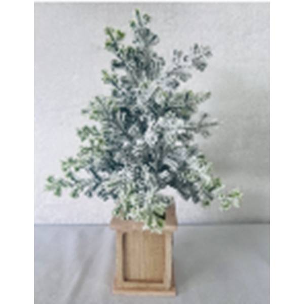 Medium Frosted Faux Fir Tree In Box Base