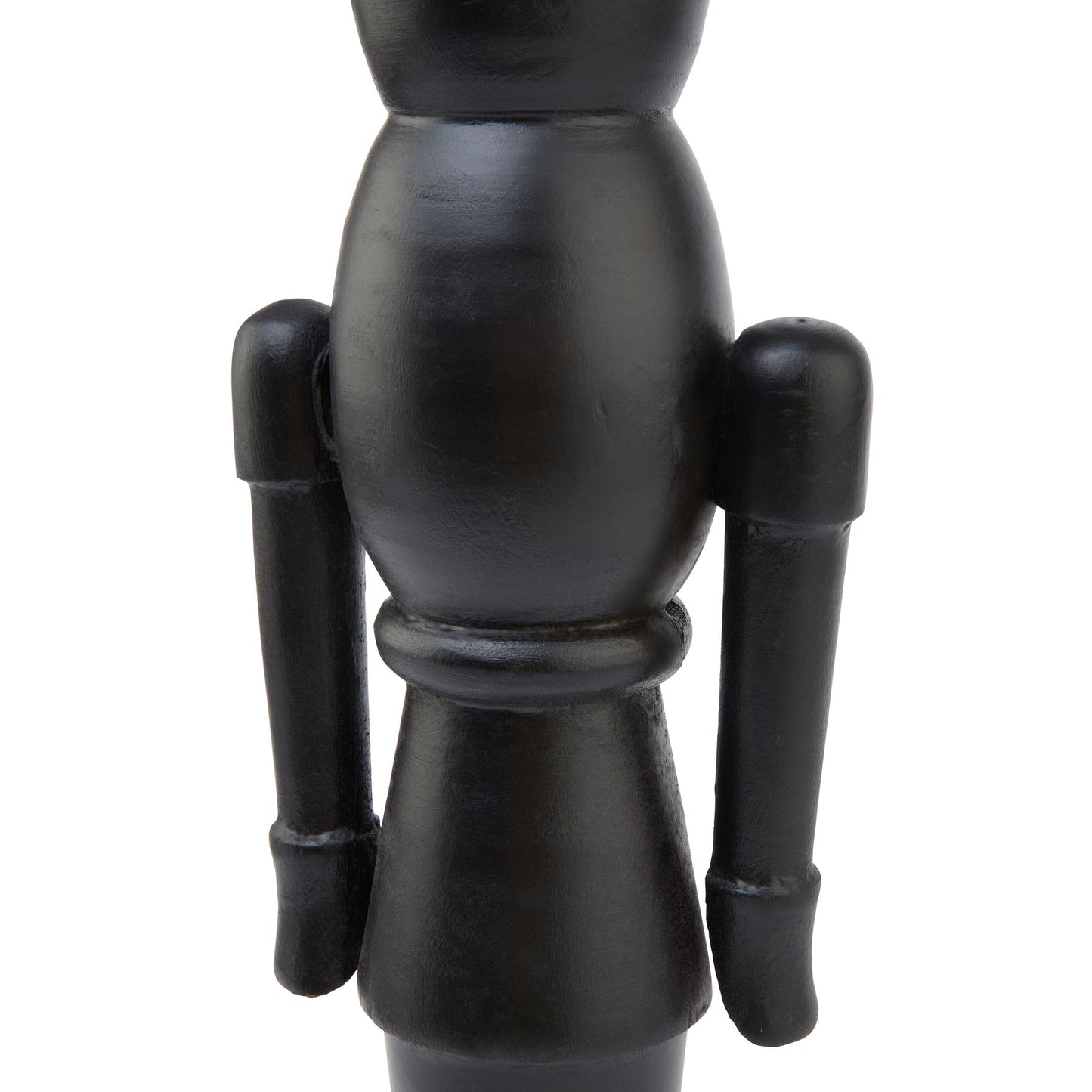 Minimalist Black Wooden Nutcracker Decoration