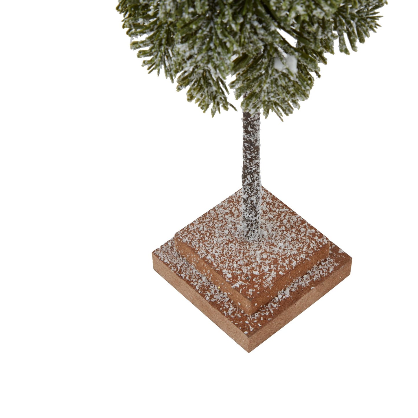 Medium Snowy Fir Tree On Wood Block