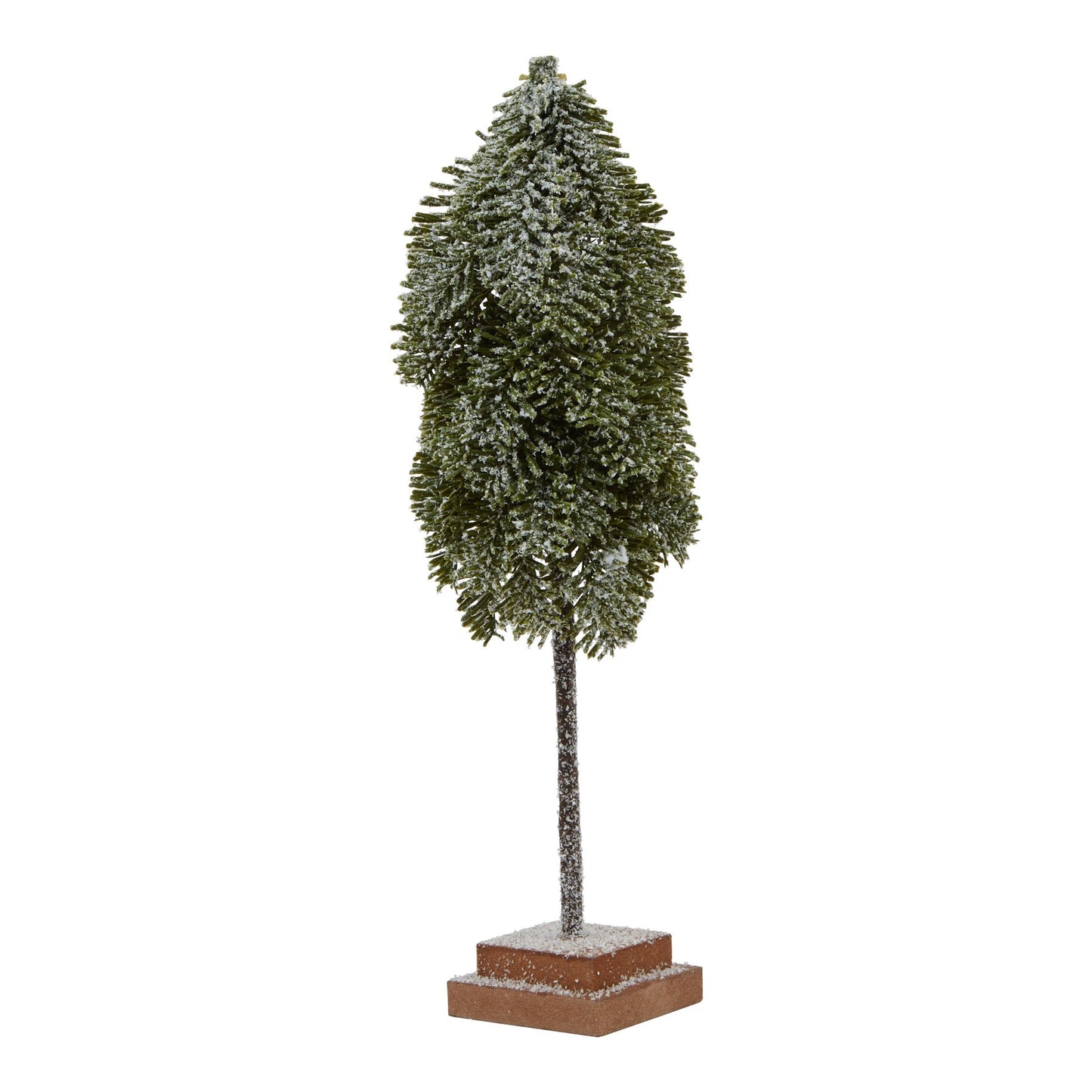 Medium Snowy Fir Tree On Wood Block