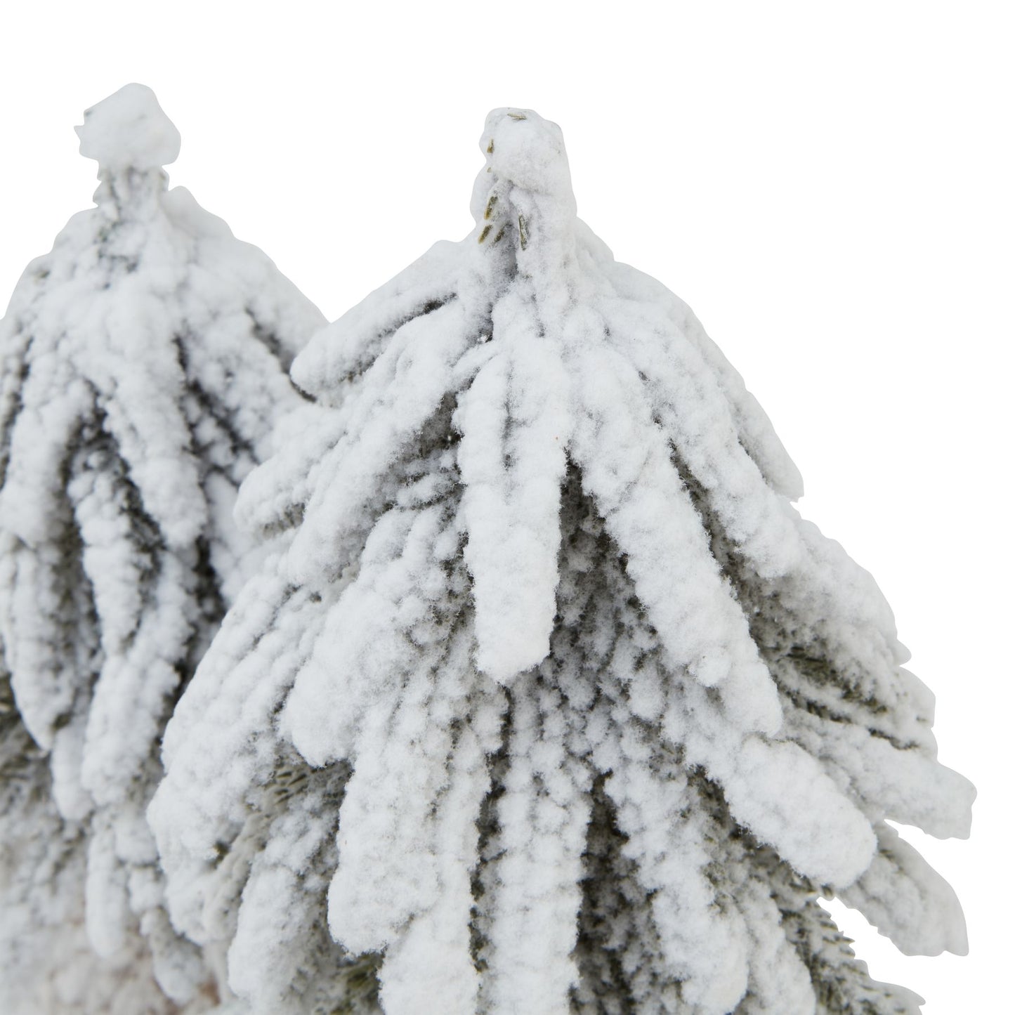 Small Snowy Fir Tree Due On Wood Log