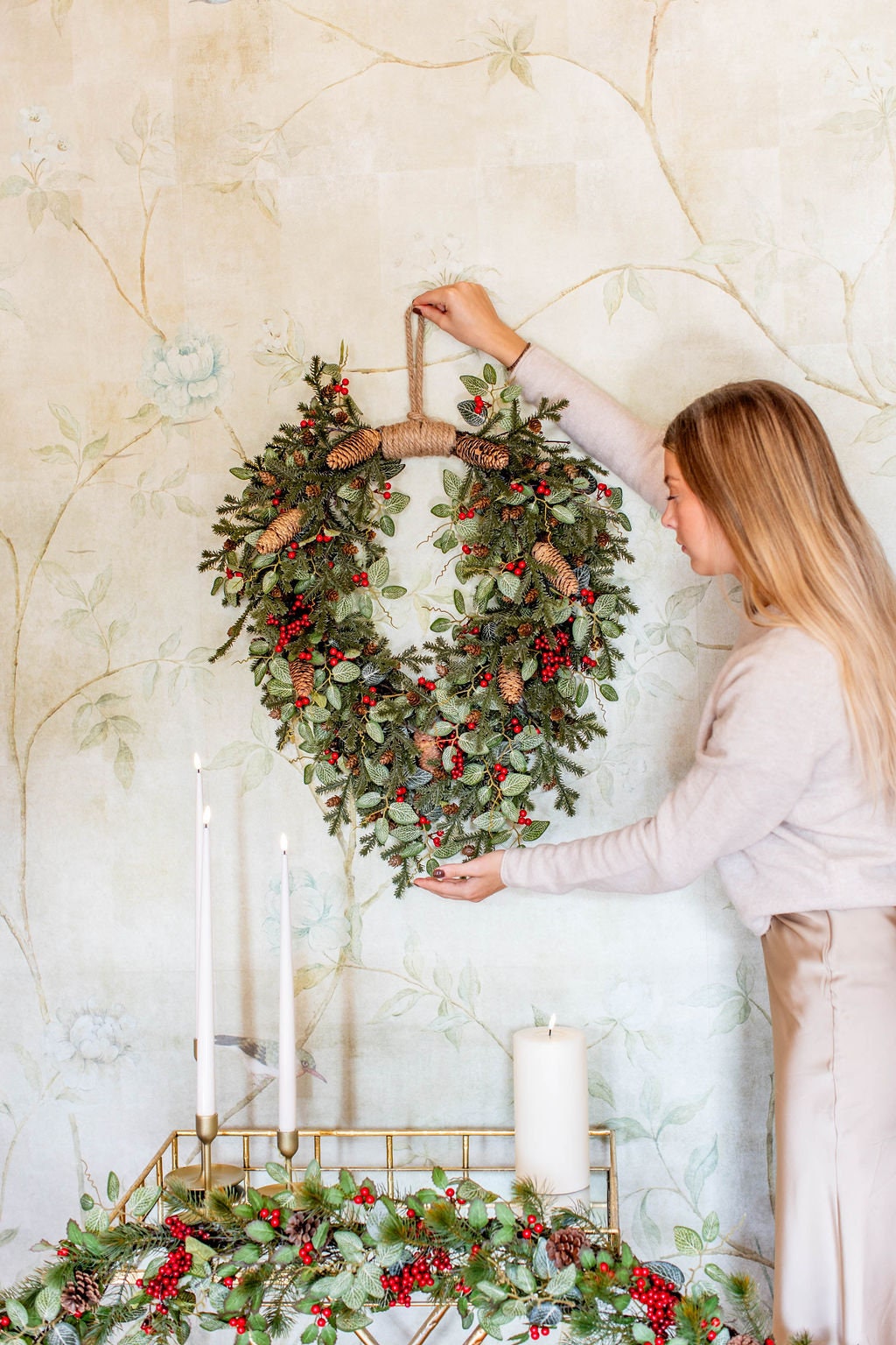 large red berry wreath