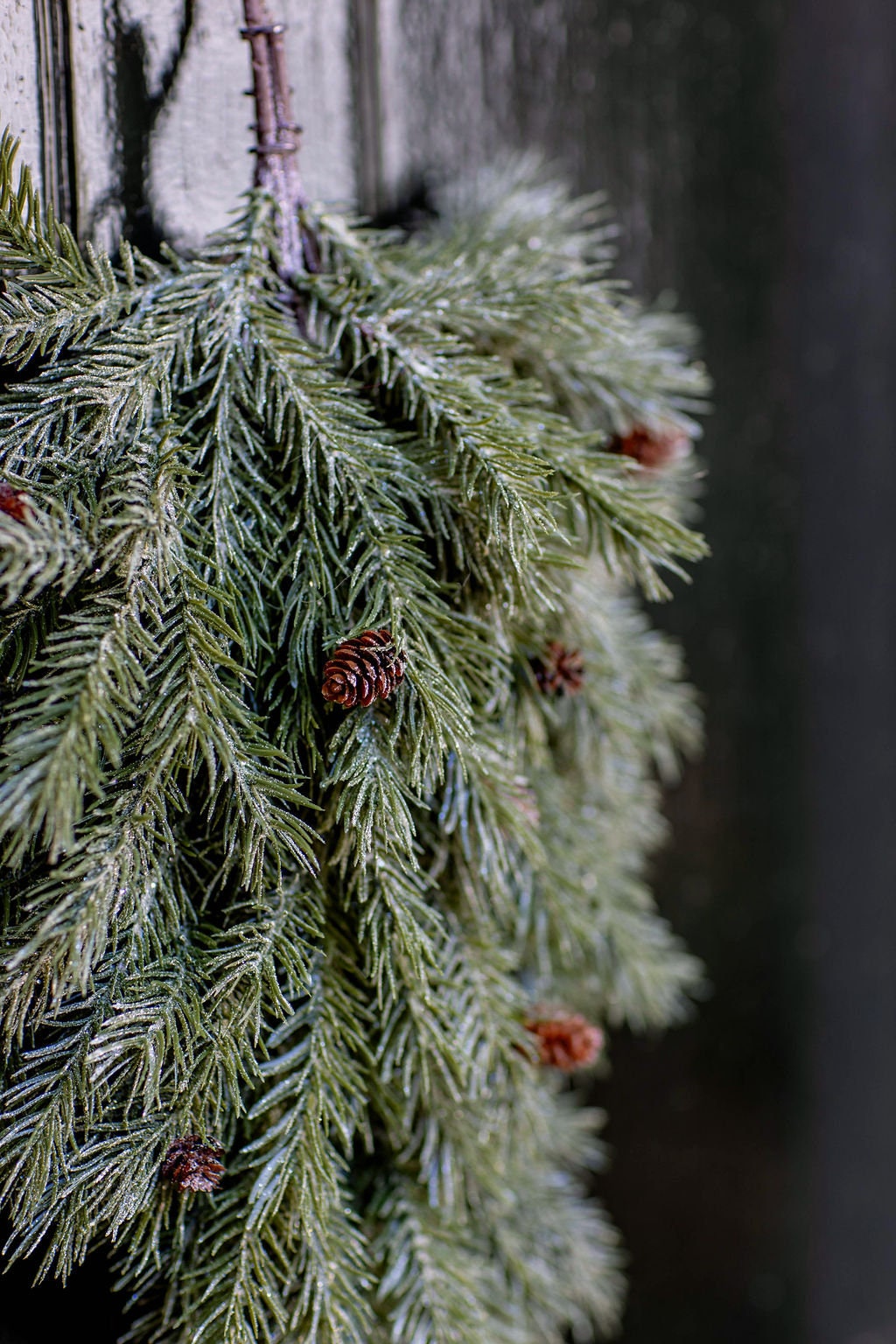 frosted pine tear drop