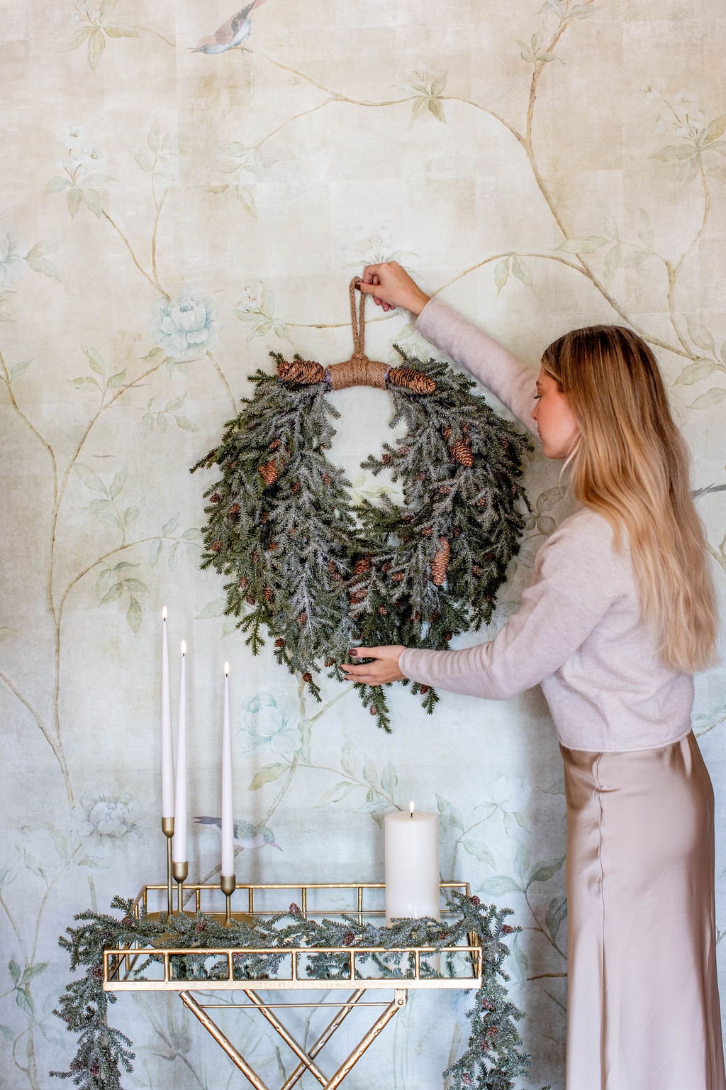 frosted pine garland