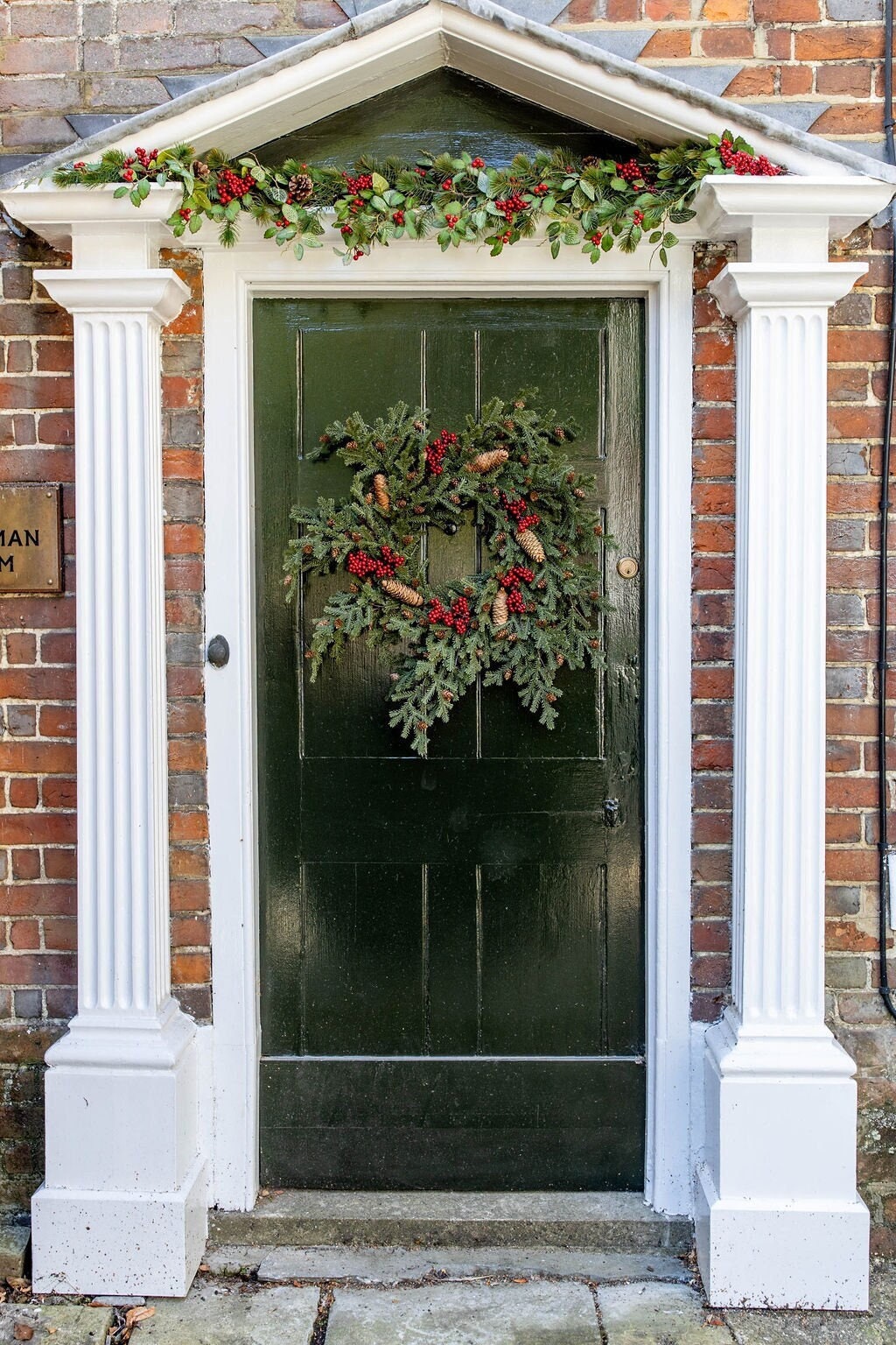 pine and berry natural wreath