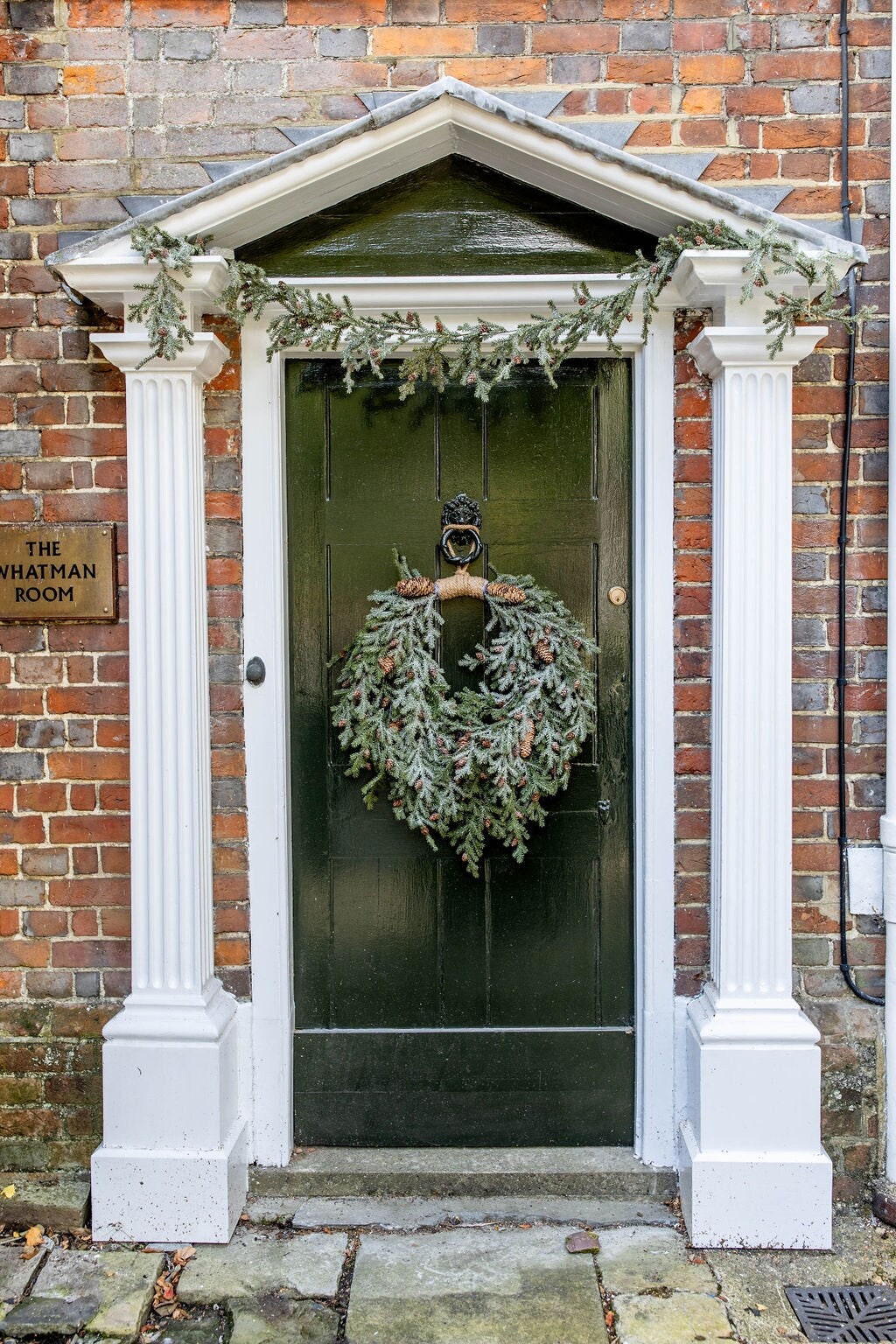 large frosted wreath