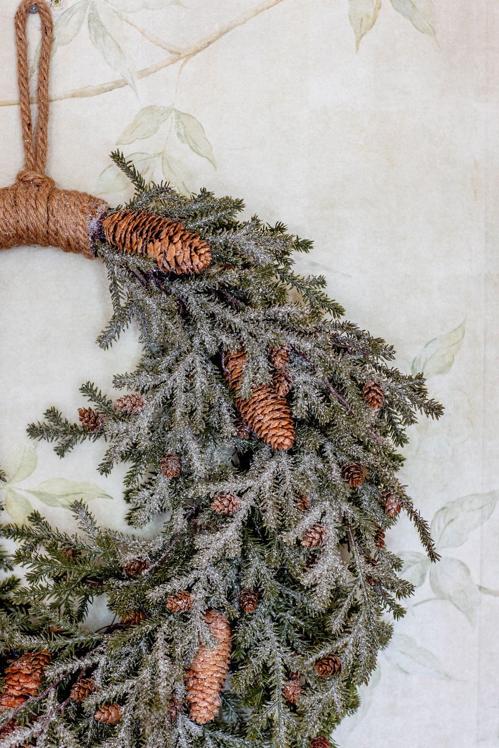 large frosted wreath