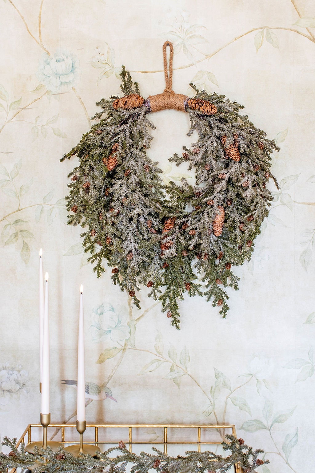 large frosted wreath