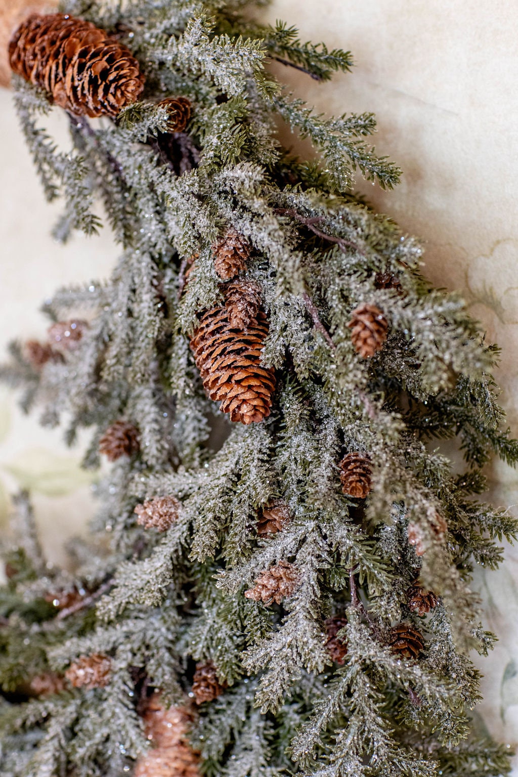 large frosted wreath